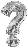 34" Silver Symbol ? Question Mark Balloon