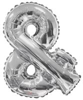 34" Silver Symbol & And Balloon