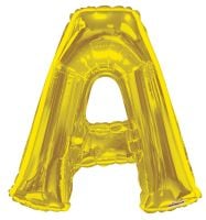 34" Gold Letter A Balloon