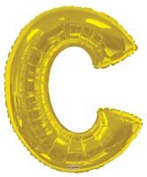 34" Gold Letter C Balloon