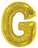 34" Gold Letter G Balloon