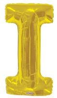 34" Gold Letter I Balloon