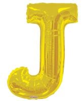 34" Gold Letter J Balloon
