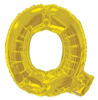 34" Gold Letter Q Balloon
