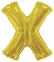 34" Gold Letter X Balloon