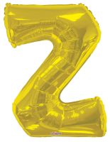 34" Gold Letter Z Balloon