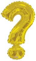 34" Gold Symbol ? Question Mark Balloon