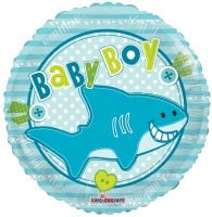 18" Baby Boy Little Shark Balloon