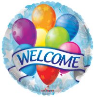 18" Welcome Banner & Balloons