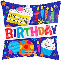 18" Birthday Candles & Cakes Balloon