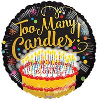 18" Too Many Candles Balloon
