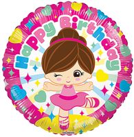 09" Birthday Ballerina Balloon