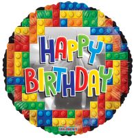 18" Birthday Building Bricks Balloon