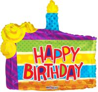 36" Birthday Slice of Cake Shape Balloon