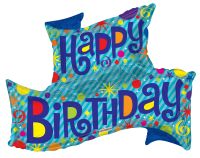 36" Birthday Banner Shape Balloon