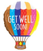 18" Get Well Hot Air Balloon Shape