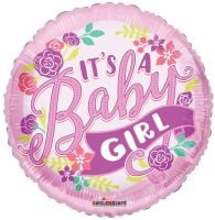 18" It's A Girl Banner Balloon