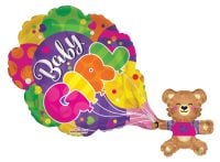 36" Baby Girl Bear Balloon Shape