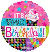 18" Birthday Cupcake Balloon