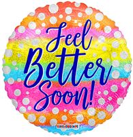 18" Feel Better Soon Dots Balloon