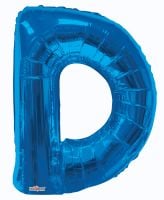 34" Royal Blue Letter D Balloon