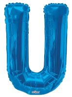 34" Royal Blue Letter U Balloon