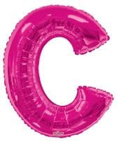 34" Pink Letter C Balloon