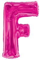 34" Pink Letter F Balloon