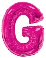 34" Pink Letter G Balloon