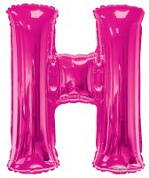 34" Pink Letter H Balloon