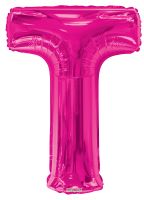 34" Pink Letter T Balloon