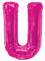 34" Pink Letter U Balloon