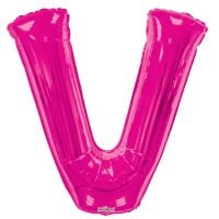 34" Pink Letter V Balloon