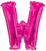 34" Pink Letter W Balloon