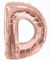 34" Rose Gold Letter D Balloon