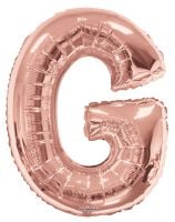 34" Rose Gold Letter G Balloon