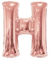 34" Rose Gold Letter H Balloon