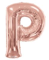 34" Rose Gold Letter P Balloon