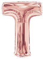 34" Rose Gold Letter T Balloon