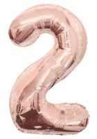 34" Rose Gold Number 2 Balloon