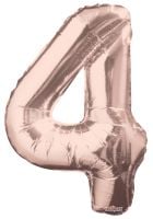 34" Rose Gold Number 4 Balloon