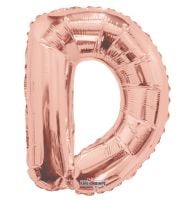 14" Rose Gold Letter D Balloon