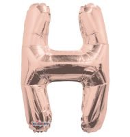 14" Rose Gold Letter H Balloon