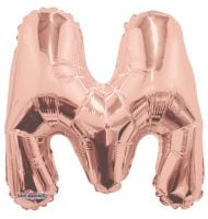 14" Rose Gold Letter M Balloon