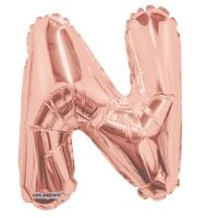 14" Rose Gold Letter N Balloon