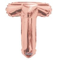 14" Rose Gold Letter T Balloon
