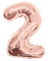 14" Rose Gold Number 2 Balloon