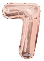 14" Rose Gold Number 7 Balloon