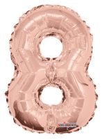 14" Rose Gold Number 8 Balloon