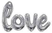 Script Phrase Love Silver Jumbo (Helium Quality) Balloon